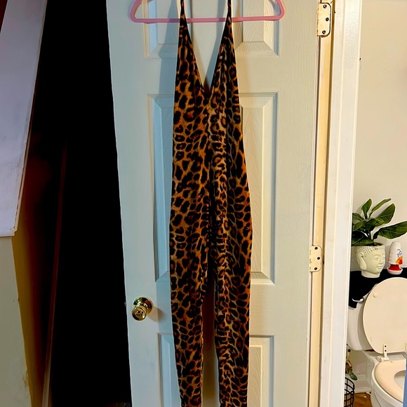 Fashion Nova Pants - Gently worn M  fashion nova cheetah print cat suit